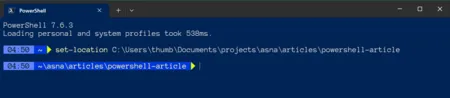 Changing directories with PowerShell