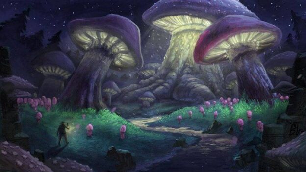 purple mushrooms