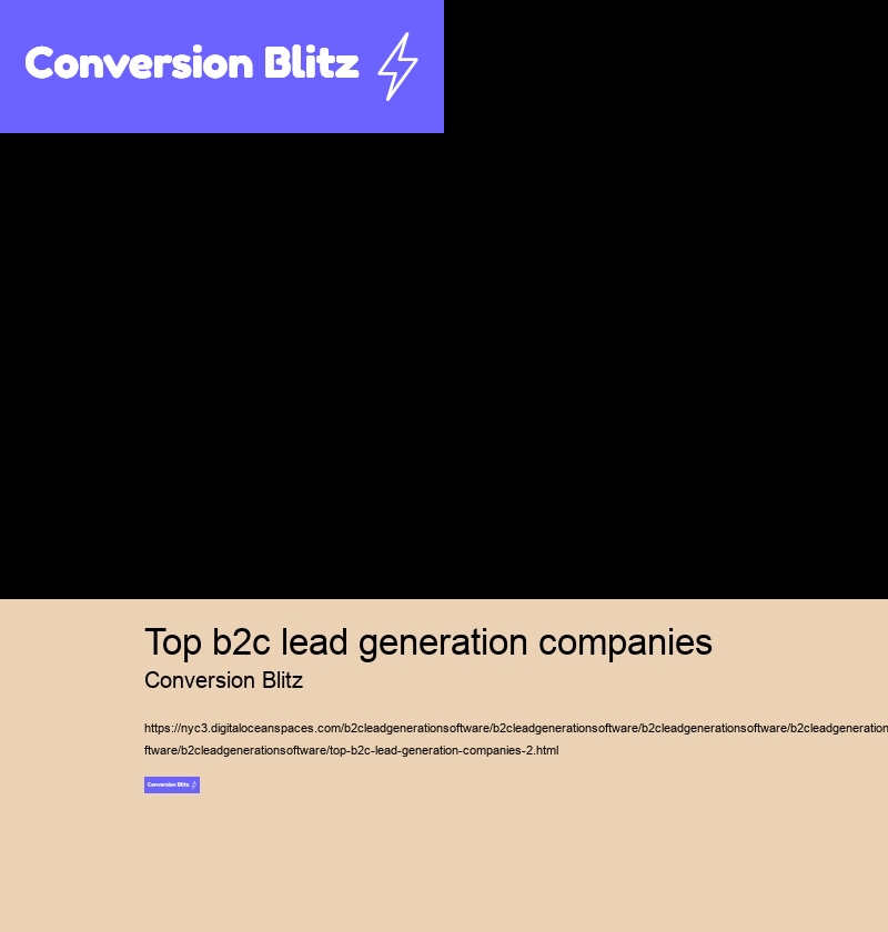 top b2c lead generation companies