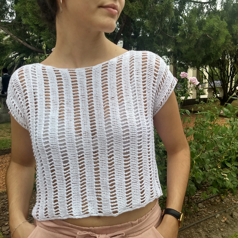 front crochet blouse