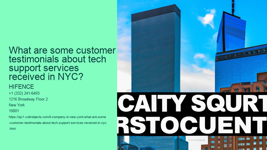 What are some customer testimonials about tech support services received in NYC?
