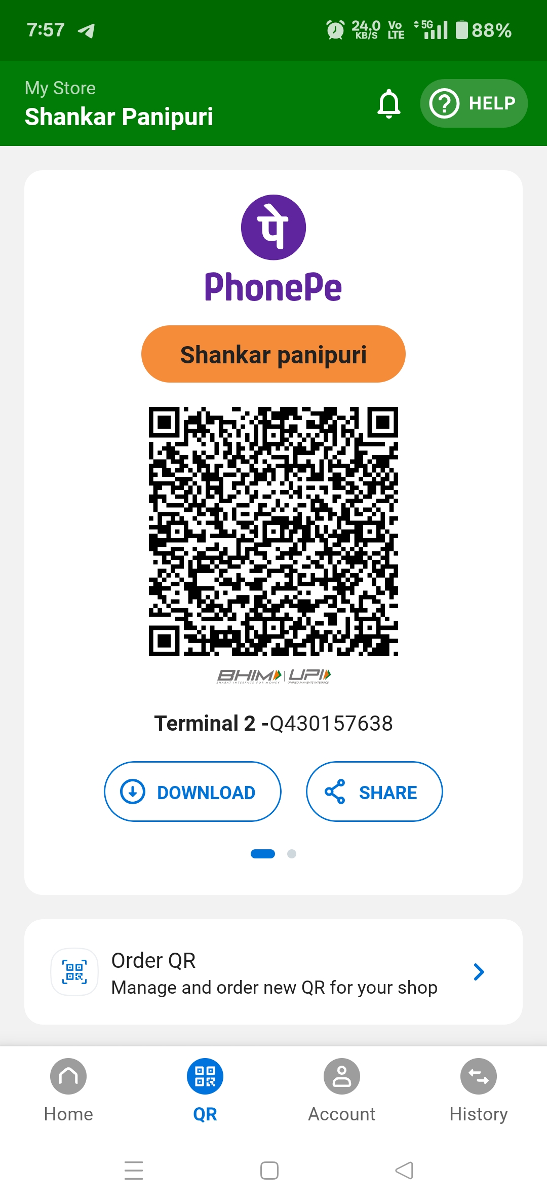PhonePe Payment QR Code