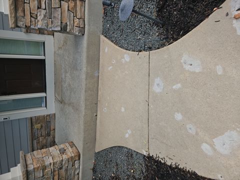 Ugly concrete sidewalk and stoop?