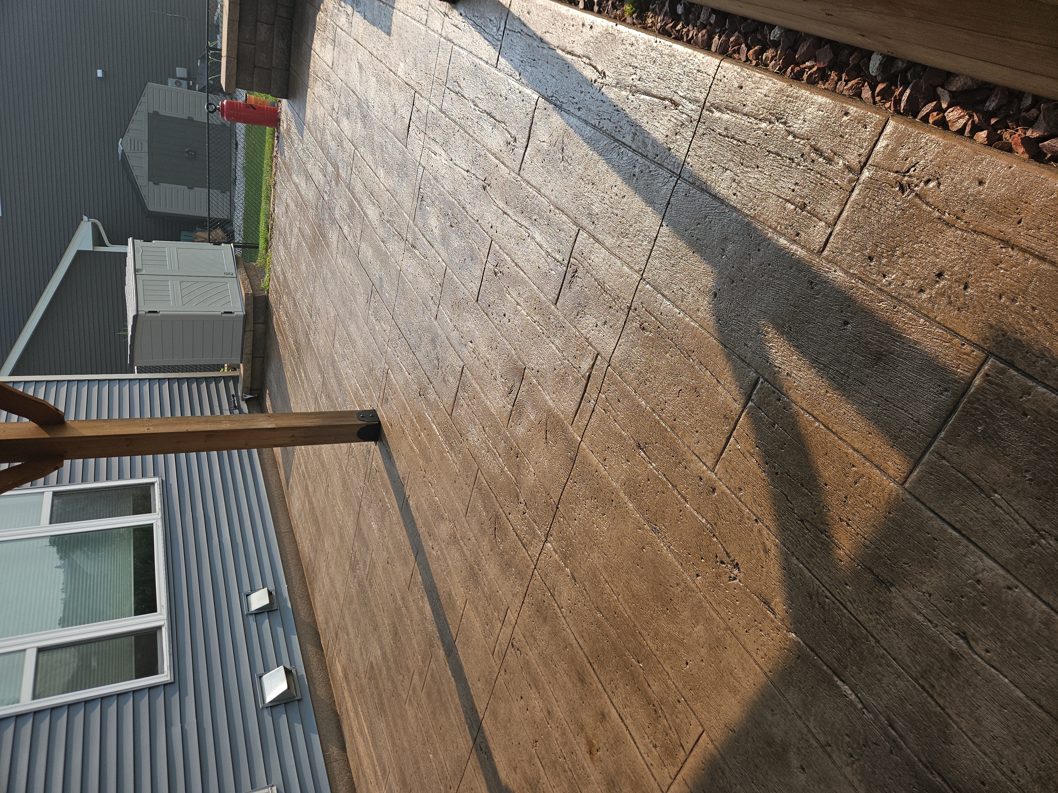 Brought back the beauty of this stamped concrete patio.