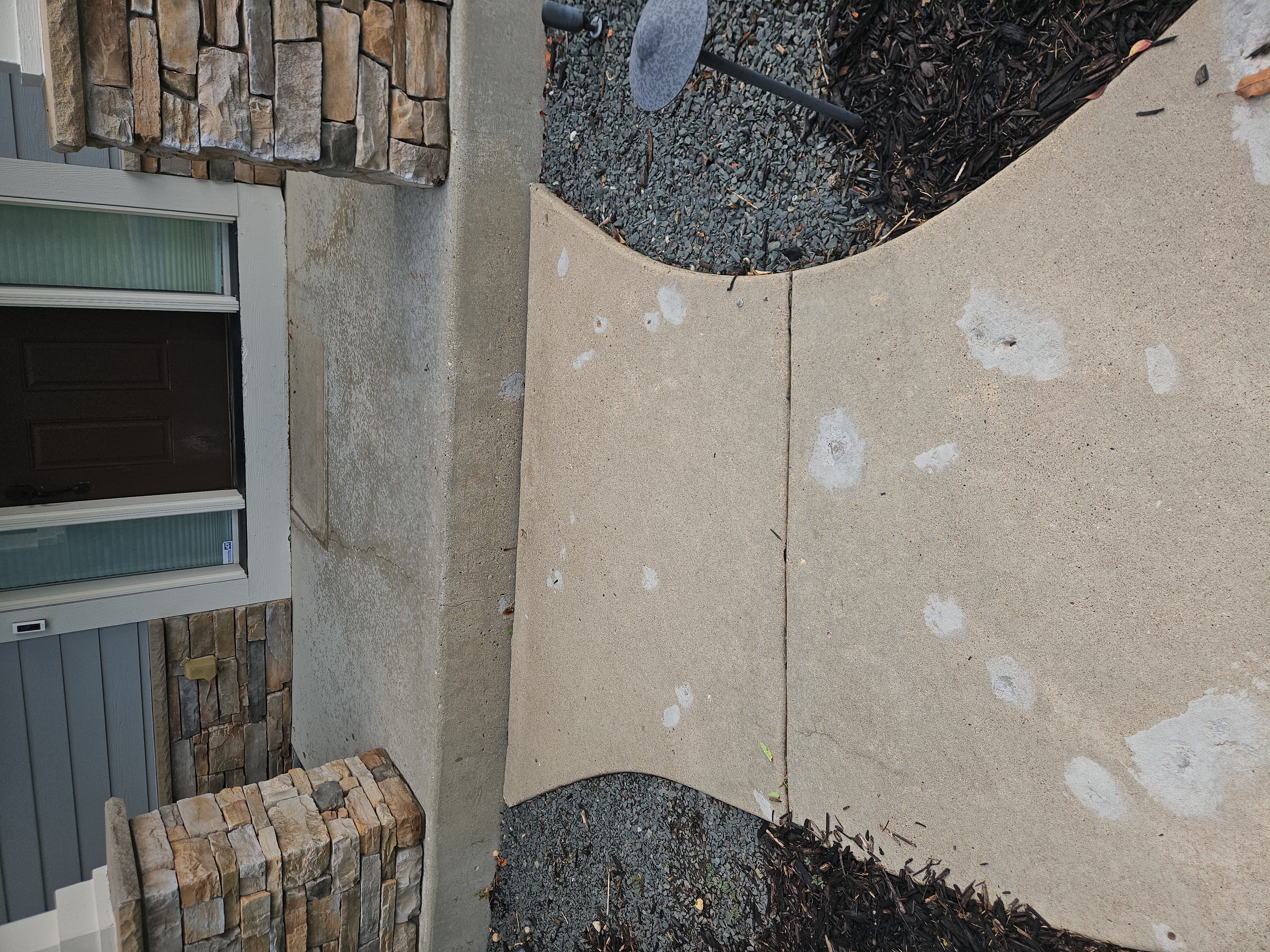 Ugly concrete sidewalk and stoop?