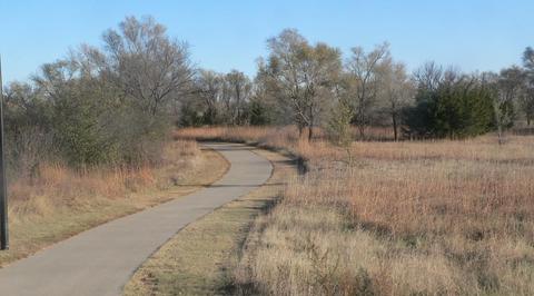 Trail near Yanney Park, looking eastward