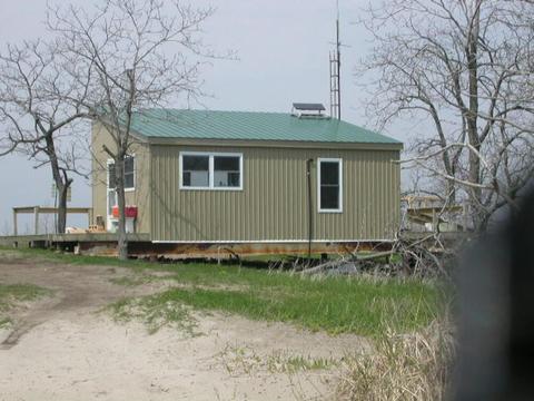 The "new" Breakwater cabin, as seen from the south, in May 2004