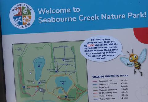 Sign Board with Park map showing trails