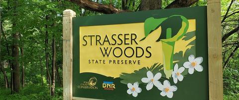 Strasser Woods State Preserve Sign