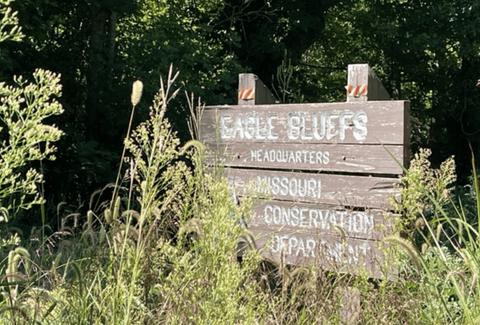 Eagle Bluffs HQ sign