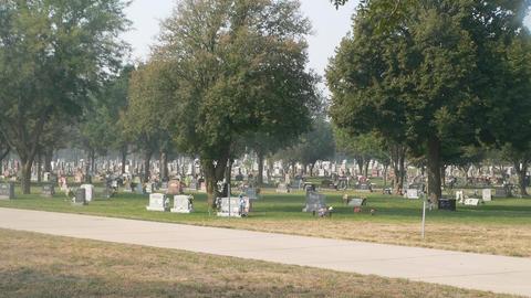 Looking southwest from eastern edge of cemetery