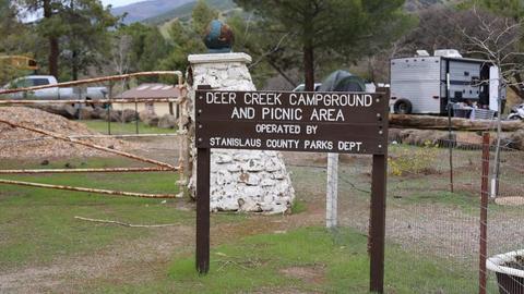 The old entrance to Deer Creek Campground allows walk-in access only.