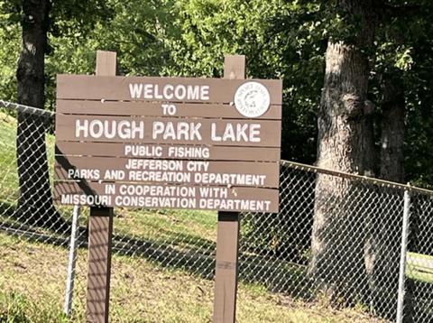 Hough Park Lake sign