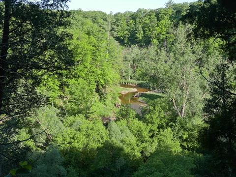 Bronte Creek from the valley top on the east side of the park
