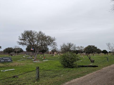 View from the southeast end of the cemetery