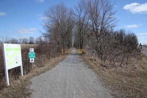 Lang-Hastings Trail--County Rd 38 to Asphodel 3rd Line, looking southeast from CR 38, Peterborough Co., ON, 31 March 2024