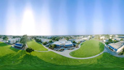 A painting of the Quad at CSUMB