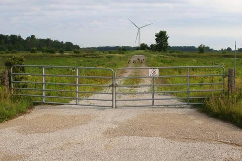 Entrance to Thedford Sewage Lagoons.