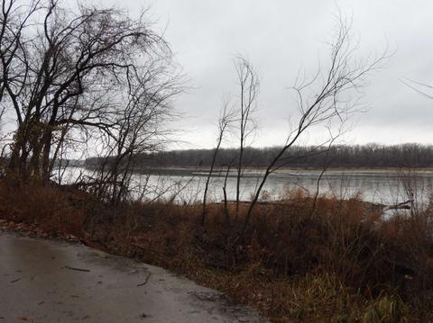 View of the Missouri River from the Greenway Trail.