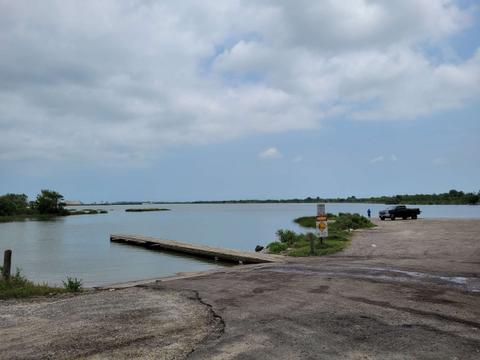 View of the cove and Dickinson Bayou from the boat ramp