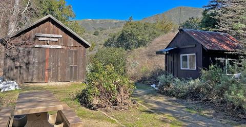 Discovery Center (left) and historic Big Sur Ornithology Lab building (right) within Andrew Molera SP