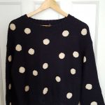 Featured thumbnail for Pull douillet pois bleu marine S-M