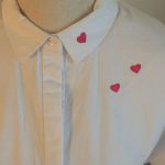 Featured thumbnail for Chemise blanche motifs coeurs
