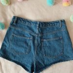 Thumbnail for Shorts courtes jeans avec broderies de fleurs