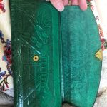 Thumbnail for Porte-monnaie vert en cuir