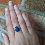 Featured thumbnail for Bague en argent avec pierre de lapis lazuli