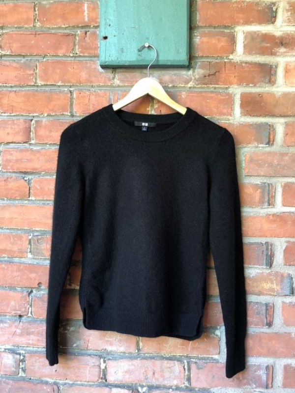 Image for Pull en cachemire noir Uniqlo / Black cashmere sweater - S