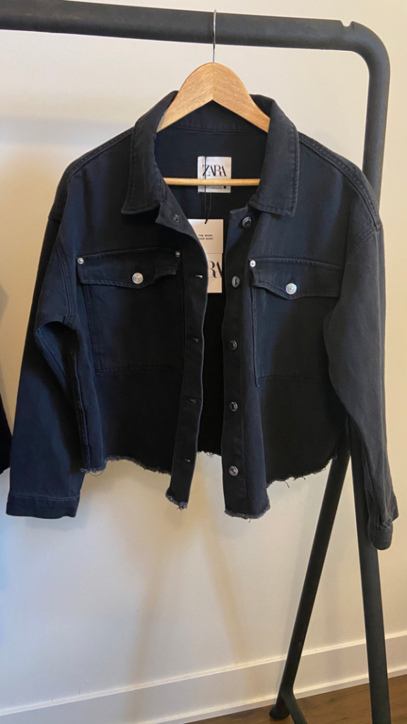 Featured image for Manteau jeans noir  Zara