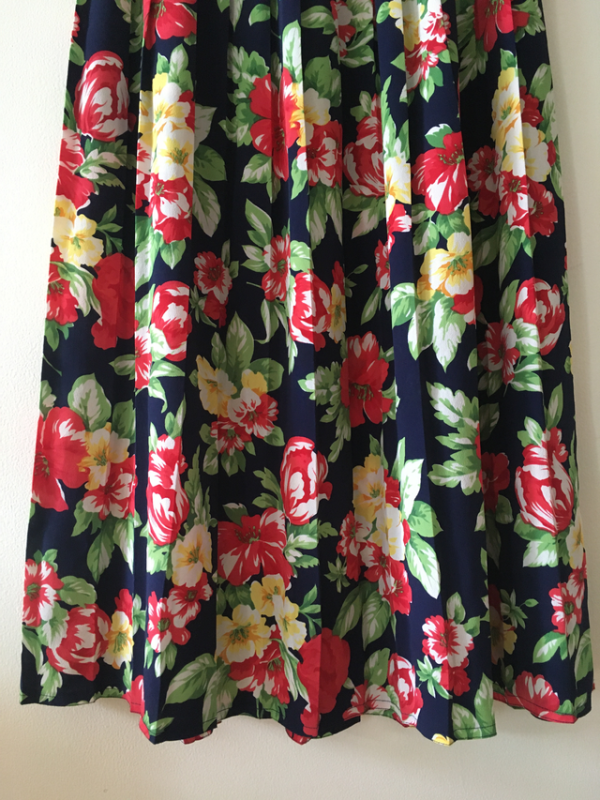 Image for jupe vintage fleurie vintage skirt