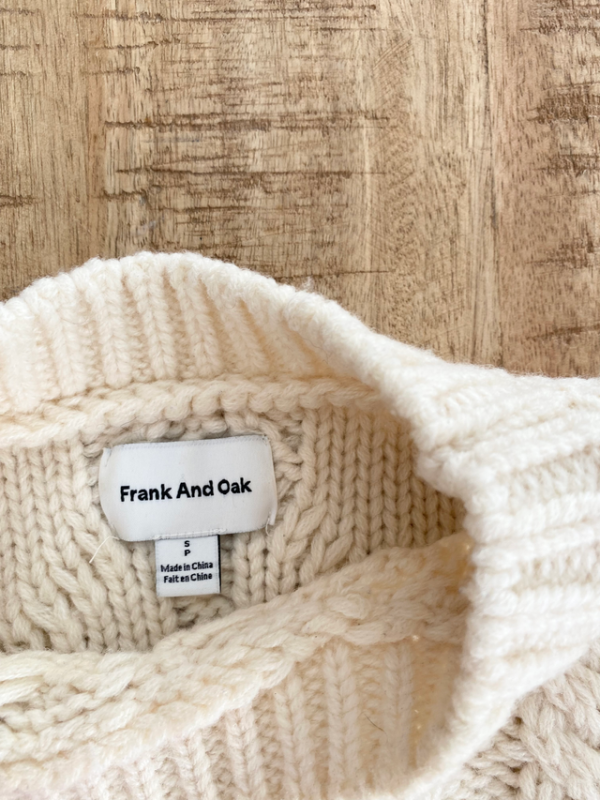 Image for Pull Frank&Oak torsadé en laine mélangée ?  — valeur de 100$ + taxes