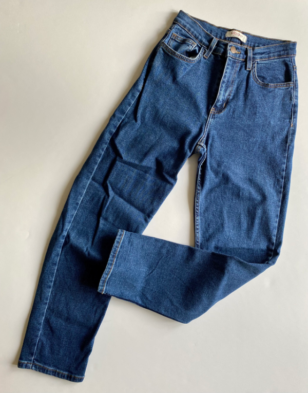 Image for Mom jeans denim bleu