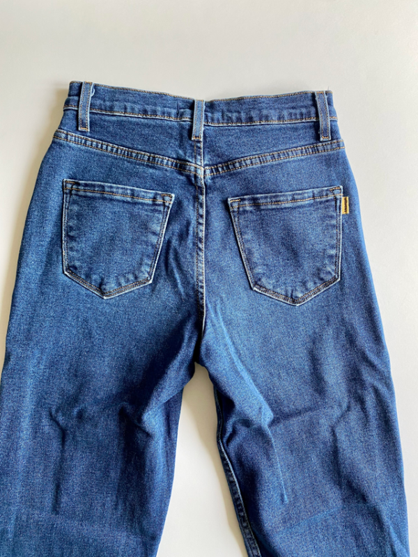 Image for Mom jeans denim bleu