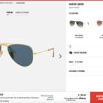 Featured thumbnail for Lunette soleil Rayban (Or)