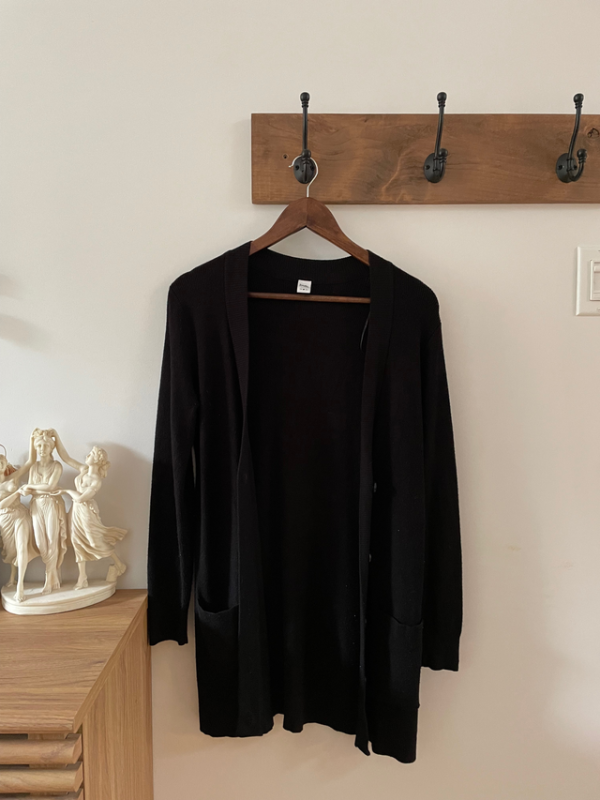 Image for cardigan noir long avec poches.