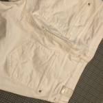 Featured thumbnail for Pantalons 3/4 blanc ivoire en coton stretch
