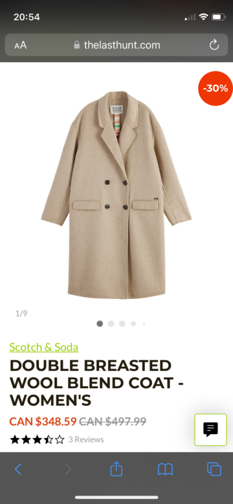 Image for SCOTCH&SODA | modèle Double breast wool blend coat