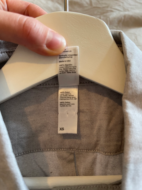 Image for Chemise grise American Apparel