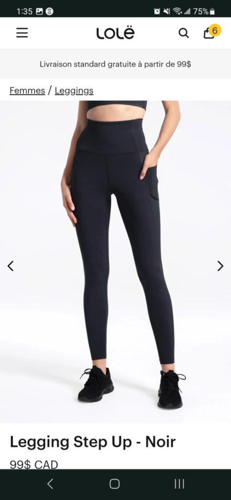 Image for Lolë leggings Step Up noir