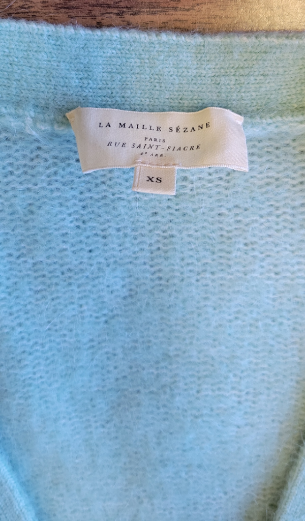 Image for Gilet Sézane Mia vert d'eau XS