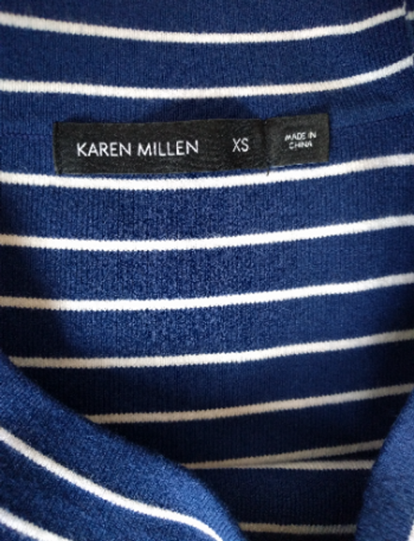 Image for KAREN MILLEN-Jolie Robe en Tricot Rayée (XS)