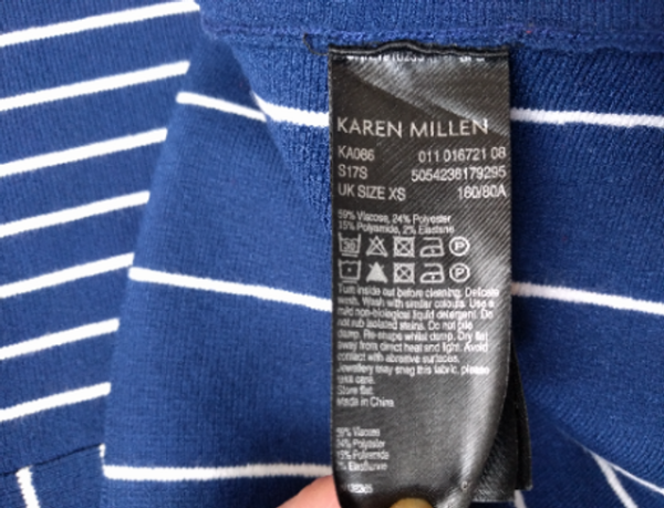 Image for KAREN MILLEN-Jolie Robe en Tricot Rayée (XS)