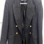 Featured thumbnail for Blazer en tweed noir Zara