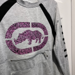 Thumbnail for Ecko Red large sweat shirt women sweater pull grey pink Chandail femme