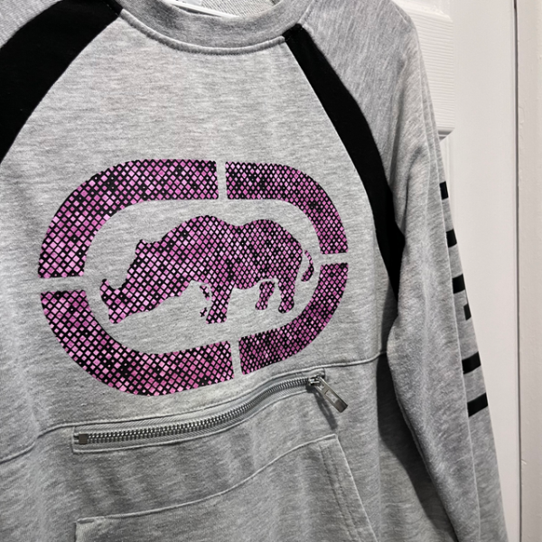 Image for Ecko Red large sweat shirt women sweater pull grey pink Chandail femme