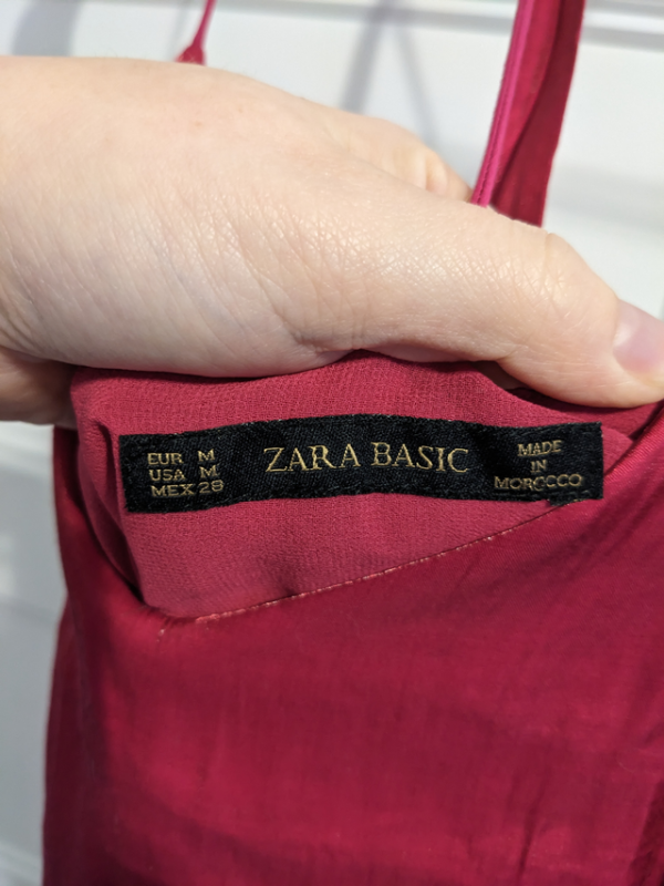 Image for Zara/Robe fuschia Sz M