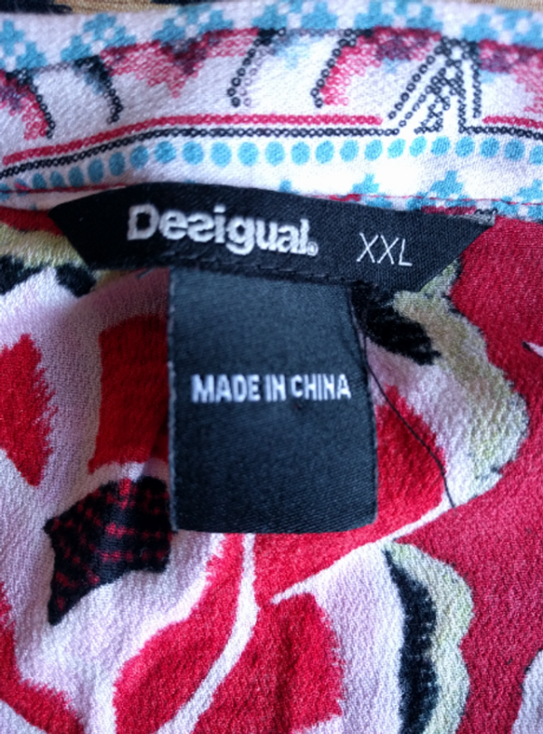 Image for Desigual- Magnifique Chemisier Boho Rouge Floral